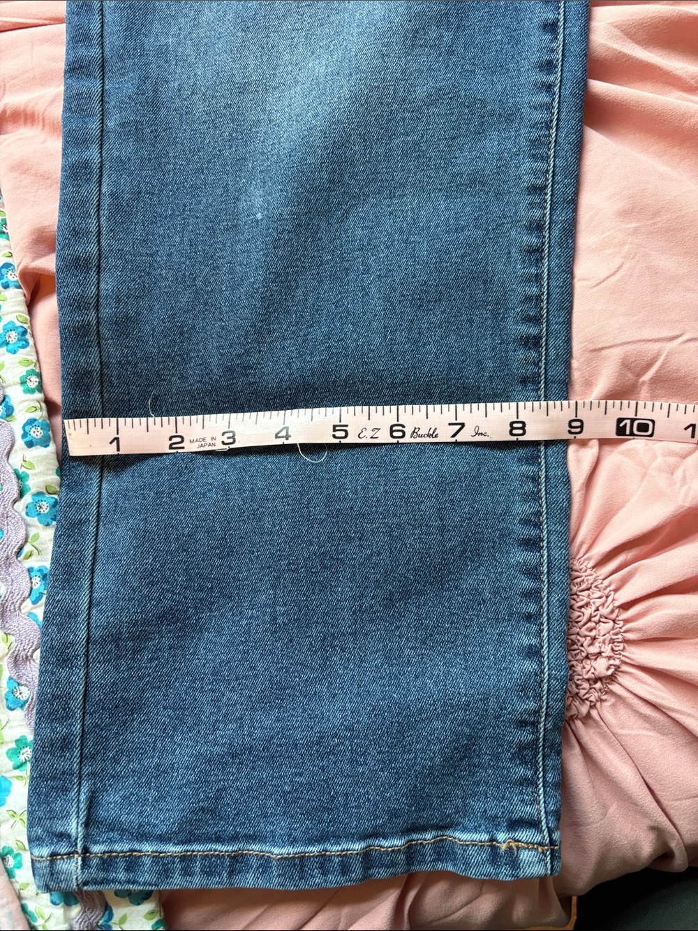 Sonoma Dark Blue Boyfriend Jeans - Distressed Detail, Straight Crop SZ 10 - Picture 9 of 9